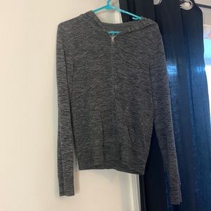 Abercrombie Live Love Dream Gray Zip Up Soft Sweatshirt